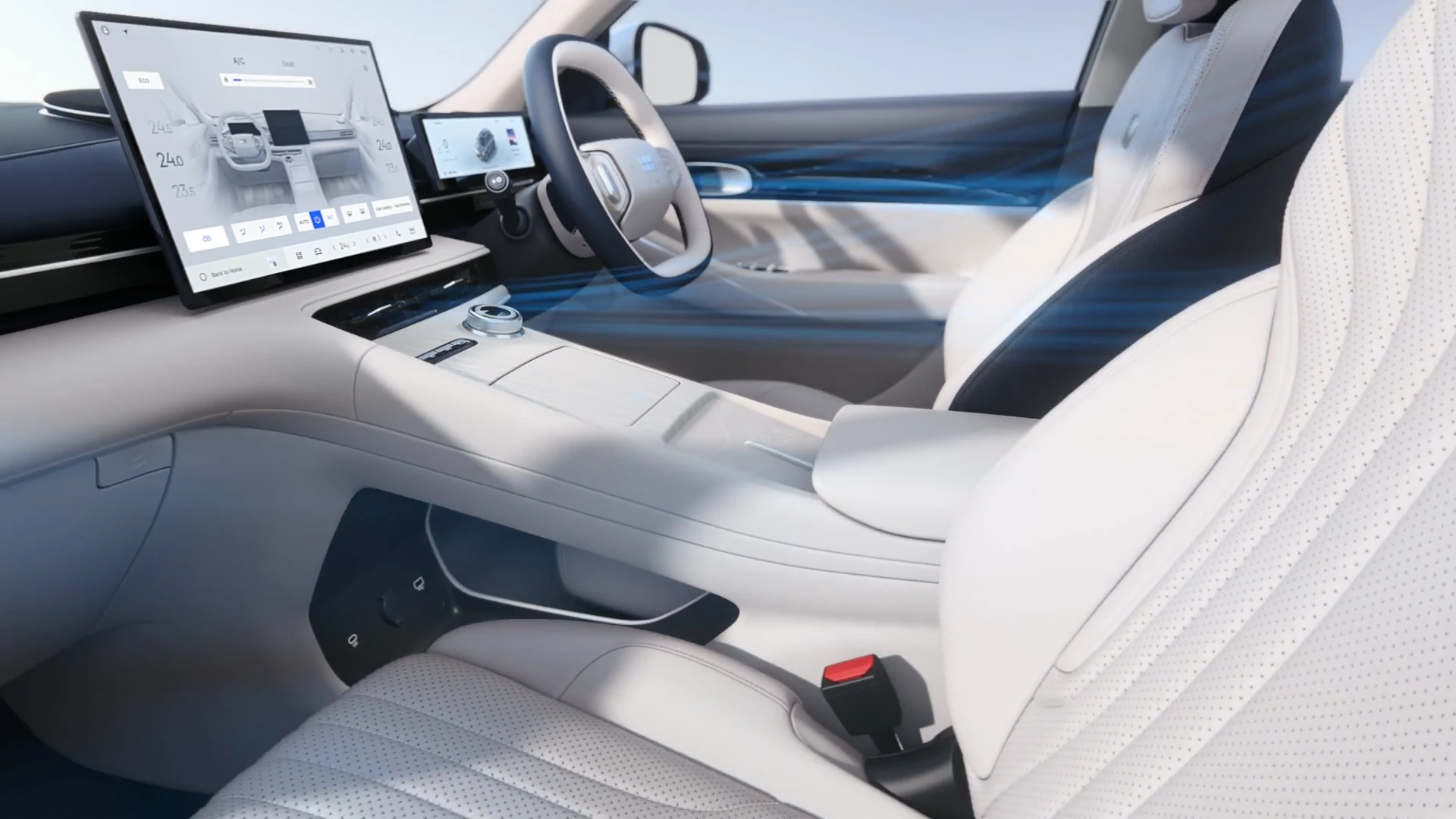 The intelligent automatic air-conditioning system maintains the ideal cabin temperature year-round, automatically adjusting airflow to ensure every passenger enjoys personalised comfort.