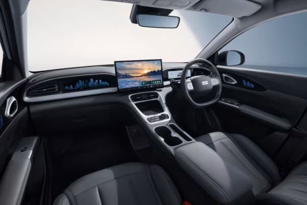 Generous front seating with refined finishes for a premium ride experience.